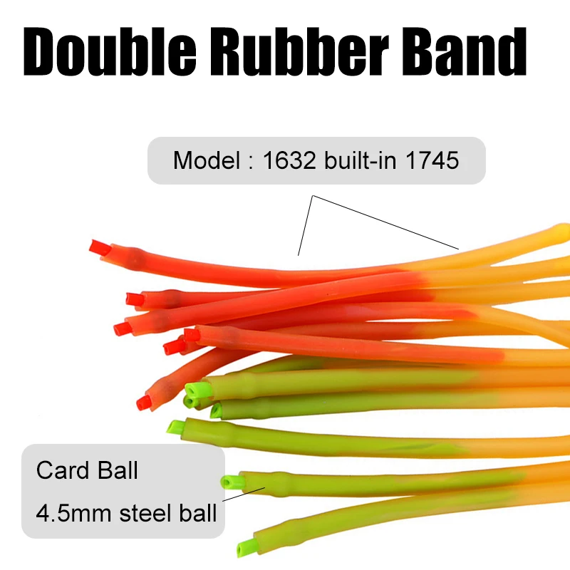 1/2pcs Power Slingshots Increase Strength Shooting Double Rubber Band 4.5mm Ball Accessories Model 1632 Built-in 1745 Suitable