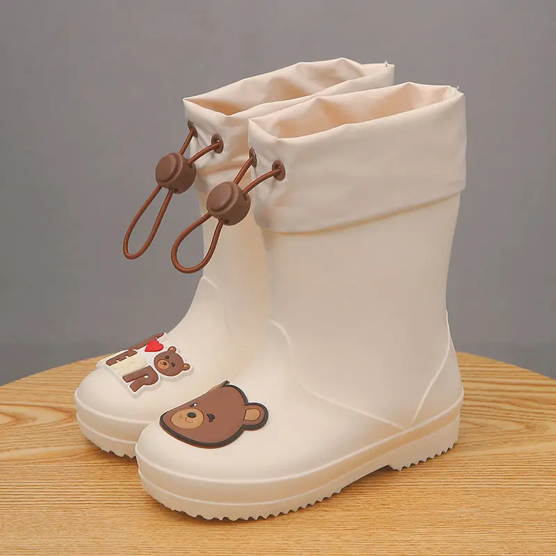 New Children Boys Girls Fashion Cartoon Rain Boots Non-slip PVC Kids Rainboots Waterproof Water Shoes Wellies