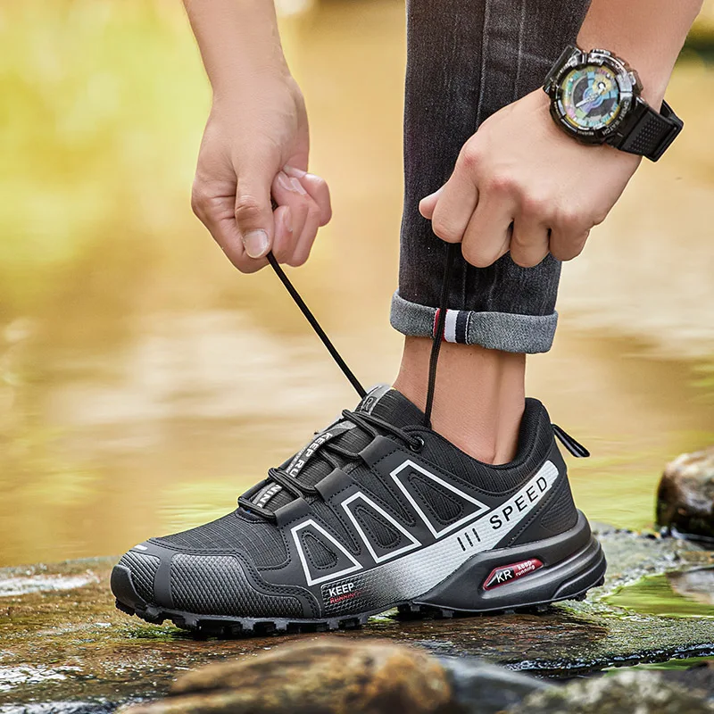 Lockless Fahrradschuhe für Herren, rutschfeste Outdoor-Mountain-Cross-Country-Wanderschuhe, atmungsaktive Sportschuhe, Rennradschuhe – Detail 31