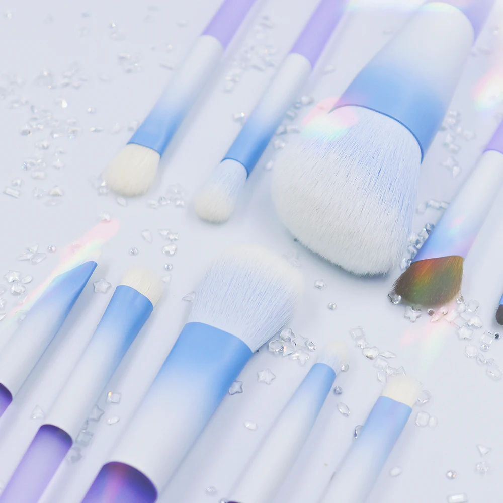 10 個プロフェッショナルメイクブラシセットアイシャドウブラシファンデーションメイクアップブラシブレンディングブラシ輪郭ソフト初心者向け