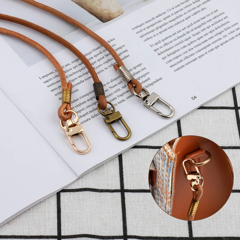 Genuine Leather Bag Strap for Women 40 60 80 120cm Bag Handles Belts for Purse Handbag Shoulder Bag Parts Accessories