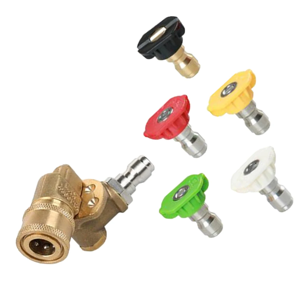 High Pressure Washer Nozzle Accessories 90 Degree Pivot Coupler for Sprayer Nozzles Portable Cleaning Tool
