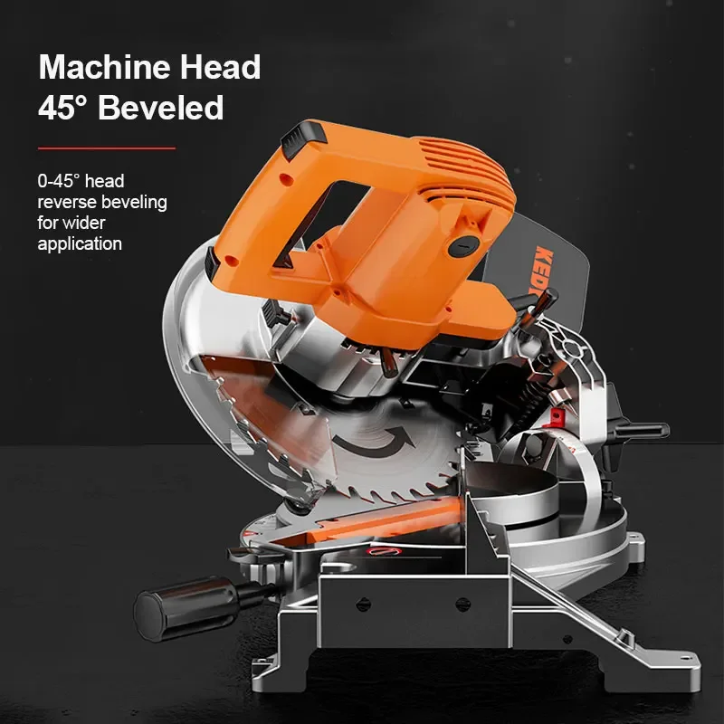 Upgraded 10-inch Rod Miter Saw Multi-function Miter 45 Degree Woodworking Tool Aluminum Sawing Machine