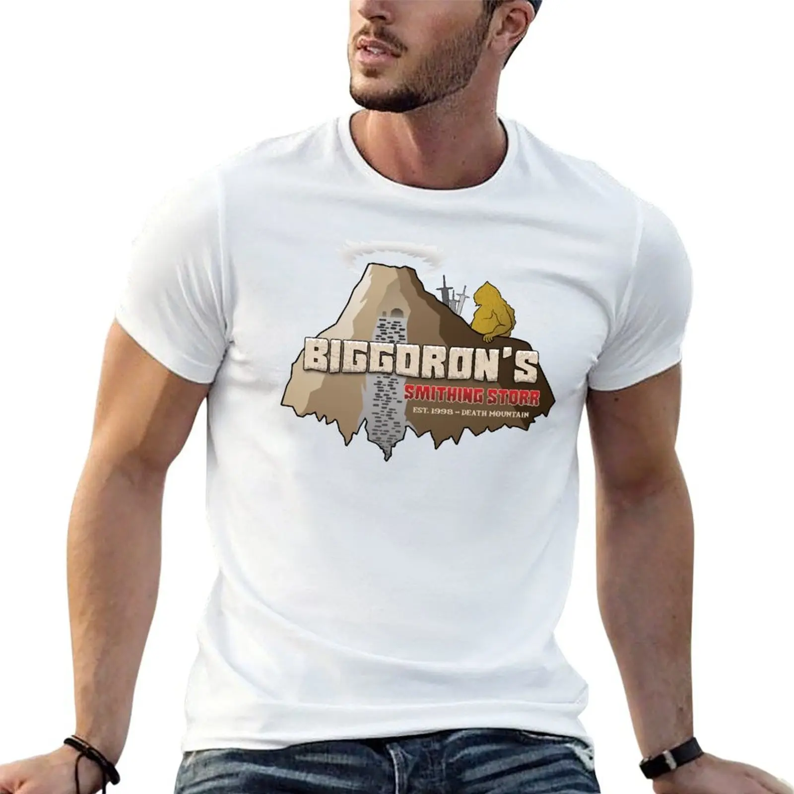 

T-Shirt designer Biggoron’s anime graphic man tees shirts shirts Storr man t shirt t t for Smithing man for