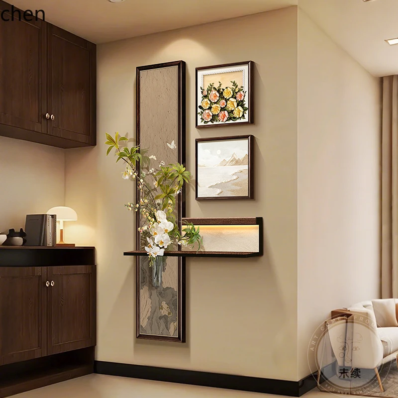 Entrance Decorative Painting Sandstone Three-Dimensional Corridor  Green Plant Entryway Decorative Wall Mural