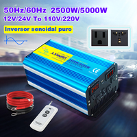 5000W Inverter LVYUAN Pure Sine Wave Auto Car Supply/Home Solar Energy System DC12V/24V to AC220V Voltage Transfer Converter