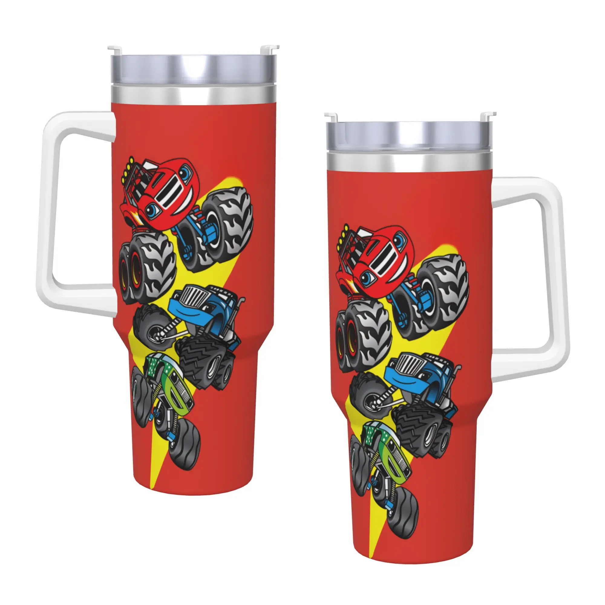 1200ML B-Blaze and the Monster M-Machines Tumbler  Hot Drinks Leakproof Water Bottle Stainless Steel Beach Mugs Cup,