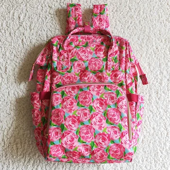 Sac à langer ajustable pour enfant fille, nouveau Design, pour le voyage en plein air, l'école, imprimé fleur de Rose, pour maman