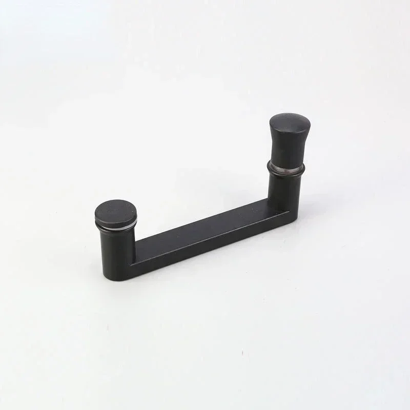 304 stainless steel Bathroom glass door short handle matte black/mirror surface hole distance 145mm shower handles