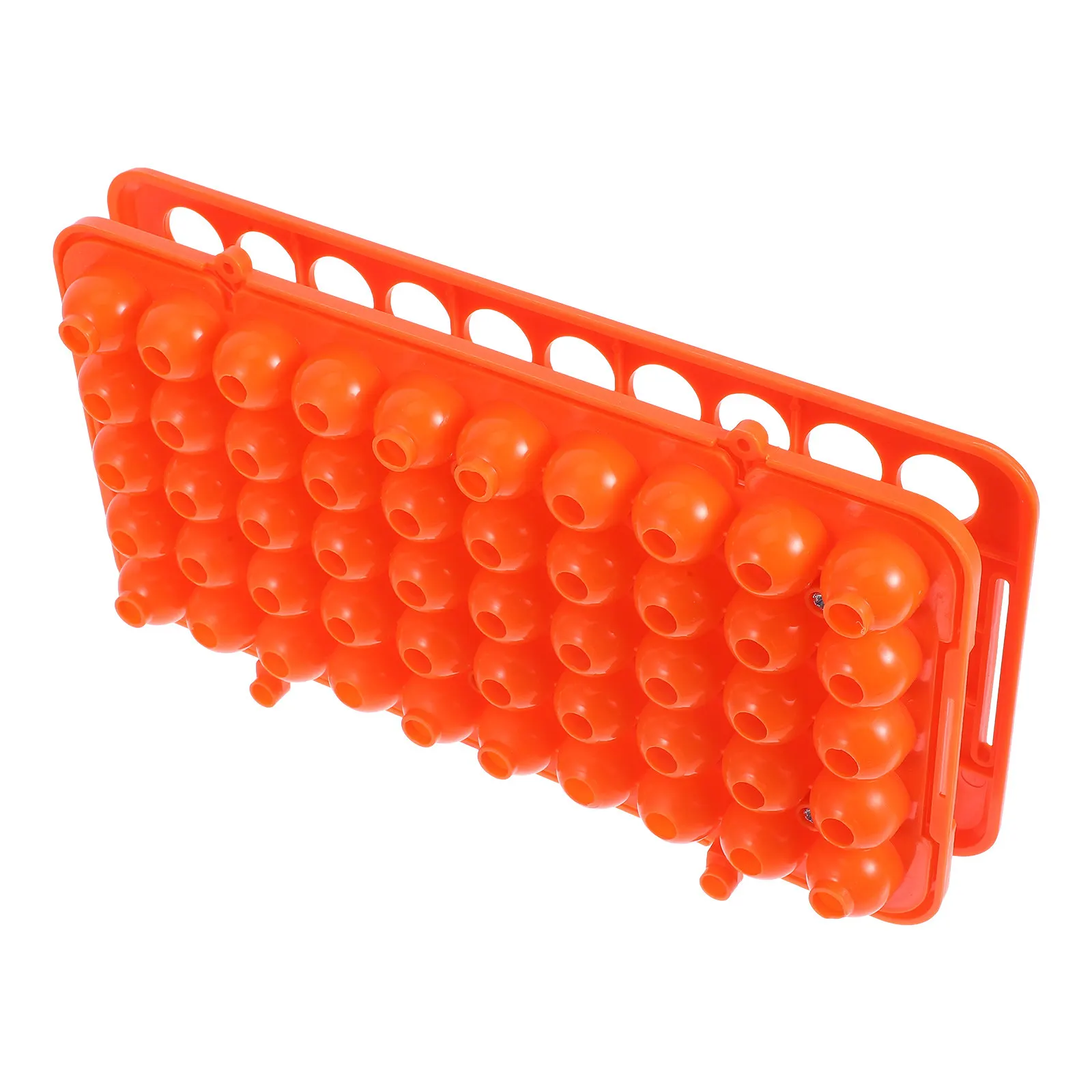 50-Hole Orange Plastic Centrifuge Tube Holder 18Mm with Silicone Gasket for Lab Hospital Research Blood Sample Organization Test