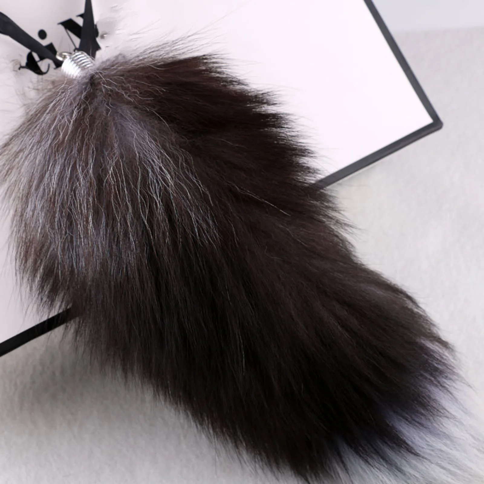 

Fox Tail Pendant Car Keychain Unique Bag Ornaments Creative Accessories for Birthday Anniversary Gifts