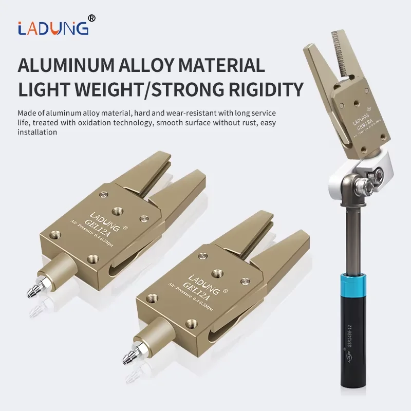 Mini Pneumatic Two-Finger Gripper GE08/12 Injection Molding Machine Robot Mechanical Arm Accessory Double Jaw Air Sprue Gripper
