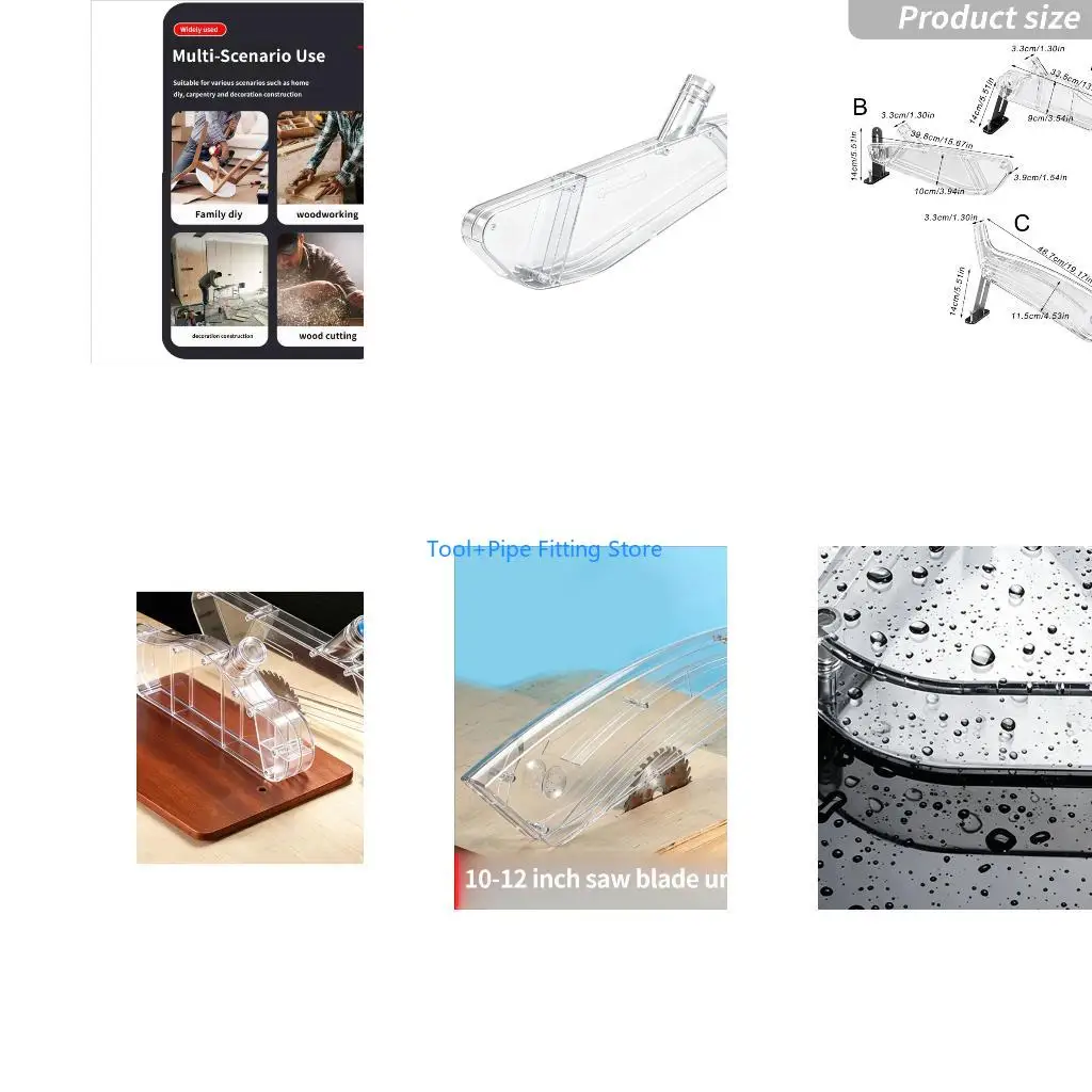 F92B Table Sawing Blade Protector Guard with Dustproof for Woodworking Iron Bracket for 10-12Inch Table Sawing Woodworking