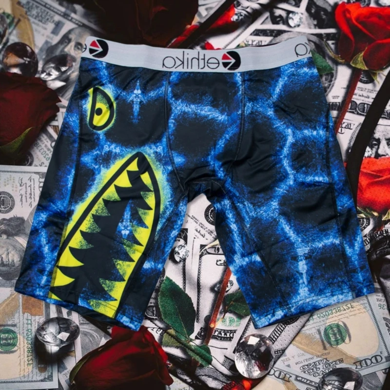 ETHIKA الرجال الملابس الداخلية الملاكمين موضة مطبوعة الرجال سراويل الملابس الداخلية الرجال السروال boxershort جذوع حجم كبير تنفس الملاكمين