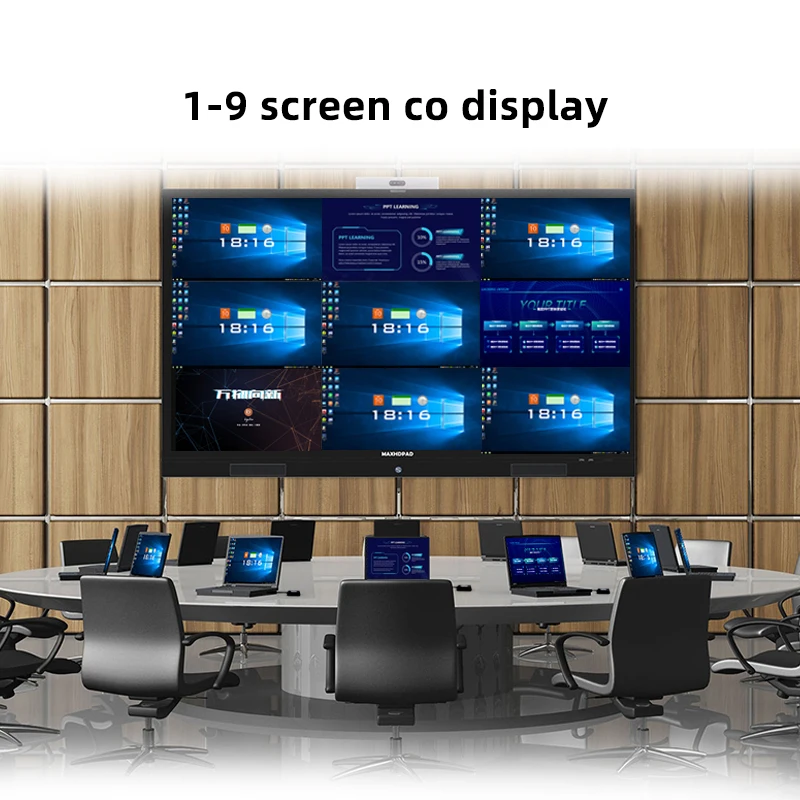 Best Click Share Multi-Screen Share BYOM Wireless Conference Room Collaboration and Presentation System with Wireless Button