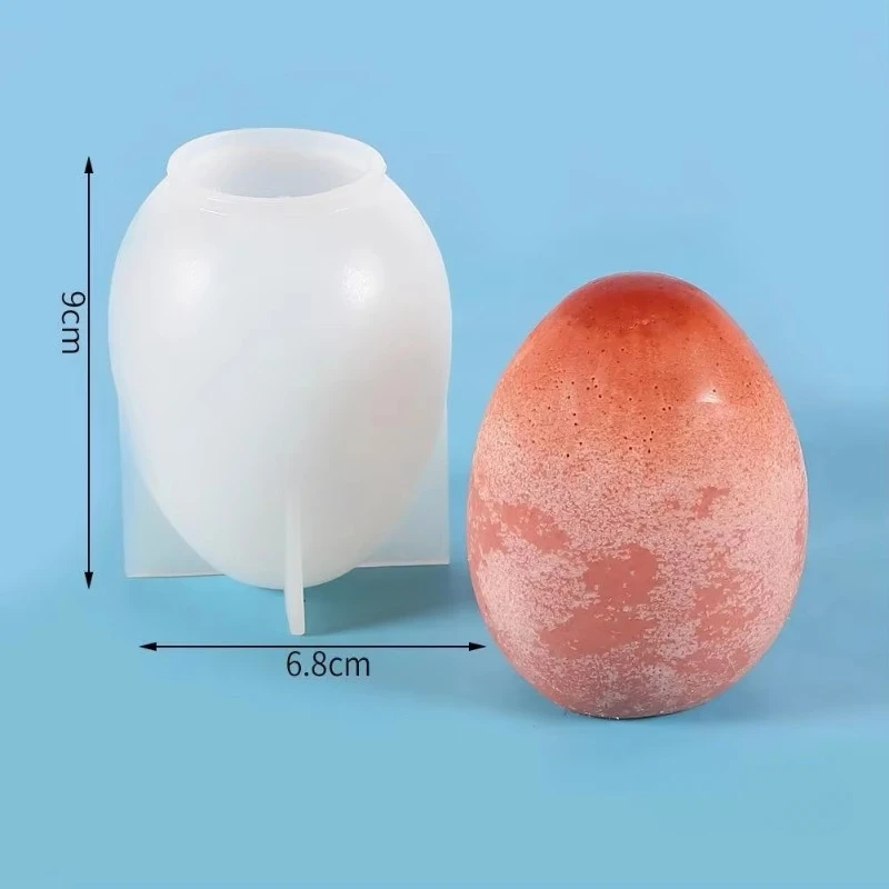 Easter Egg Resin Candle Mold Home Decoration 3D Egg Candle Silicone Mold DIY Chocolate Cake Mold Craft Baking Tool