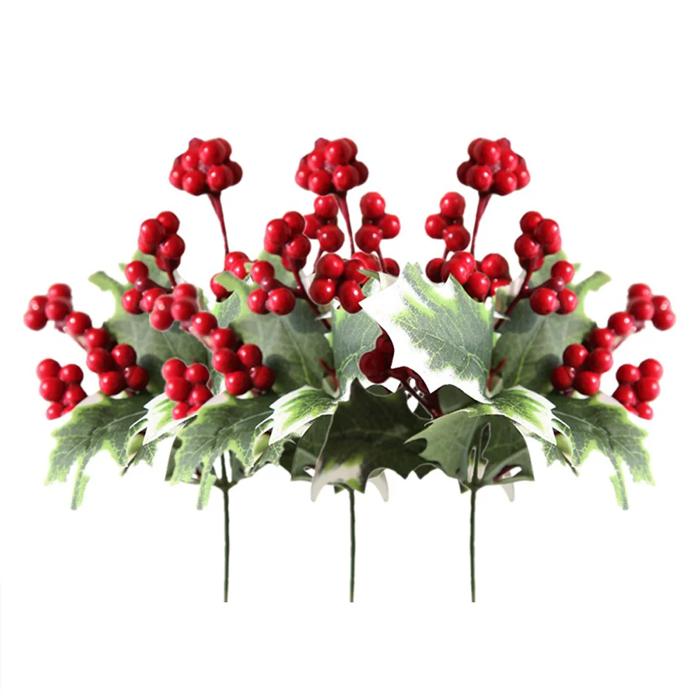 

3Pcs Artificial Berry Decor Lifelike Simulation Bouquet Low Maintenance Room Decor Ideal Gift for Friends Home Wedding