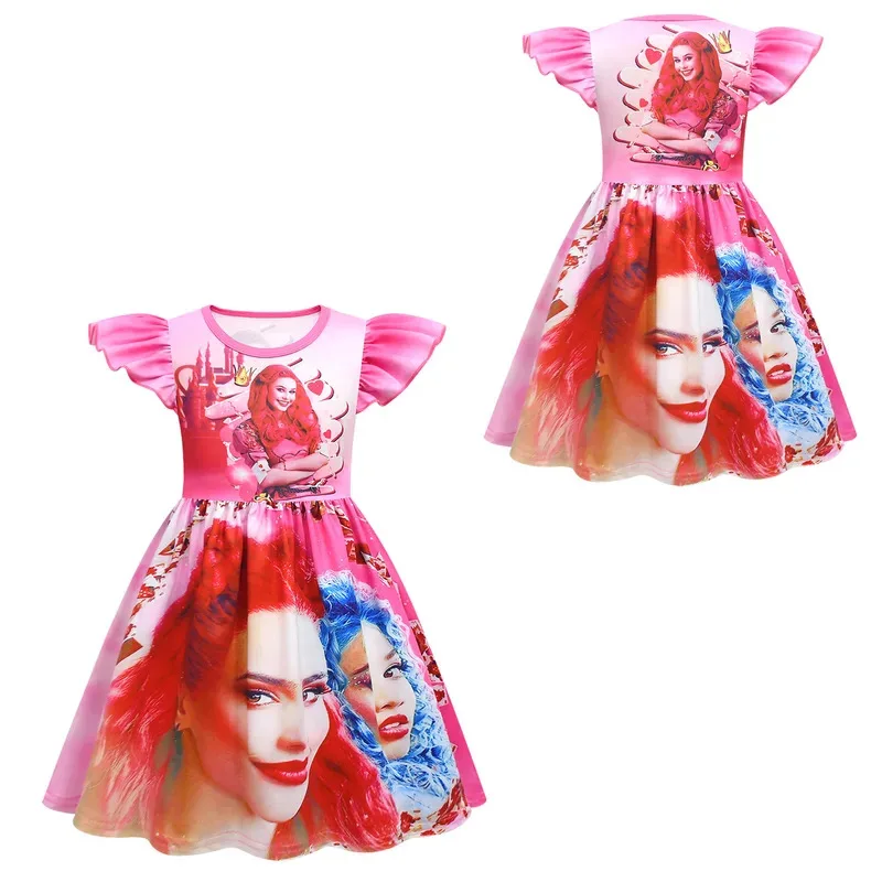 2025 11 2024 Kinder Descendantsing Kleidung Baby Mädchen Cosplay Rot und ihre Freunde Kleid Karneval Geburtstag Party Kinder C