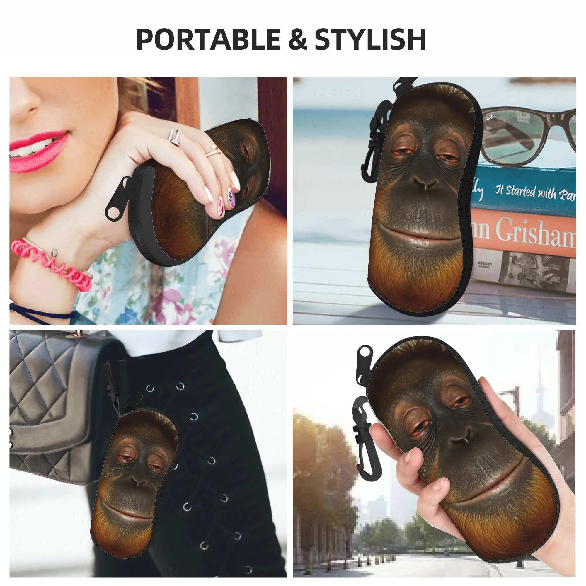Baby Gorilla Face Funny Glasses Case Cover  Original Sunglasses Pouch Men Women Daily Glasses Box Soft Eyewear Storage - view 6