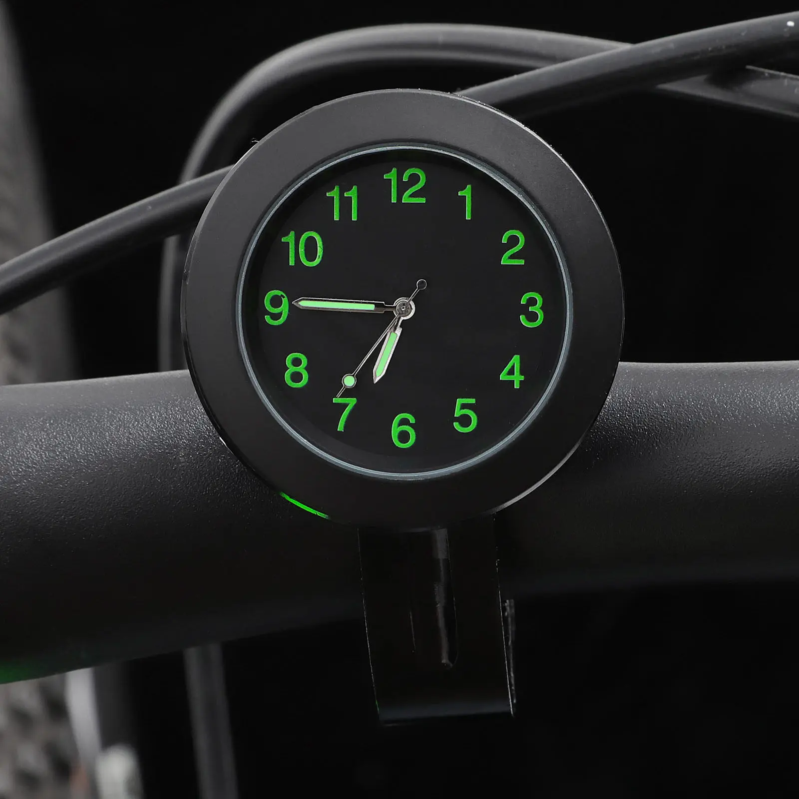 

Mini Bike Car Dash Clock Clocks for Motorcycles Dashboard Handlebar Black Analog Motorbike