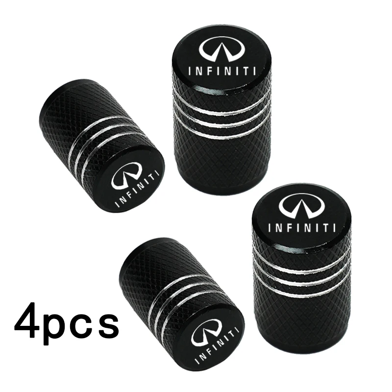 For Infiniti FX35 Q50 Q30 ESQ QX50 QX60 QX70 EX JX35 4pcs Car Wheel Tire Valve Caps Tyre Stem Covers Airdust Waterproof