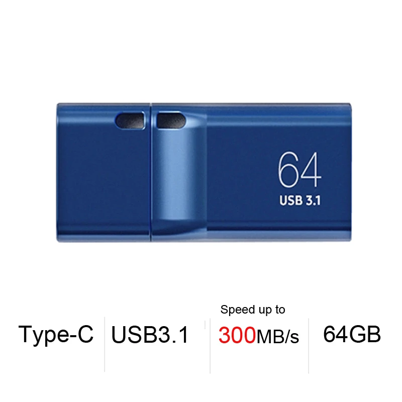 Imagem -03 - Samsung Usb3.1 Flash Drive de Disco Usb tipo c Dispositivo Pendrive Storager u Muf-da de Disco 64gb 128gb 256gb Velocidade de Usb-c de até 400 mb s