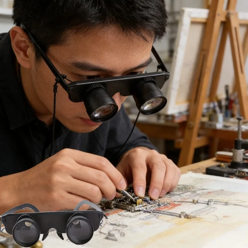 

Портативное оптическое устройство 3 в 1 с лупой и биноклем — регулируется для увеличения и масштабирования для птиц, охоты, рыбалки