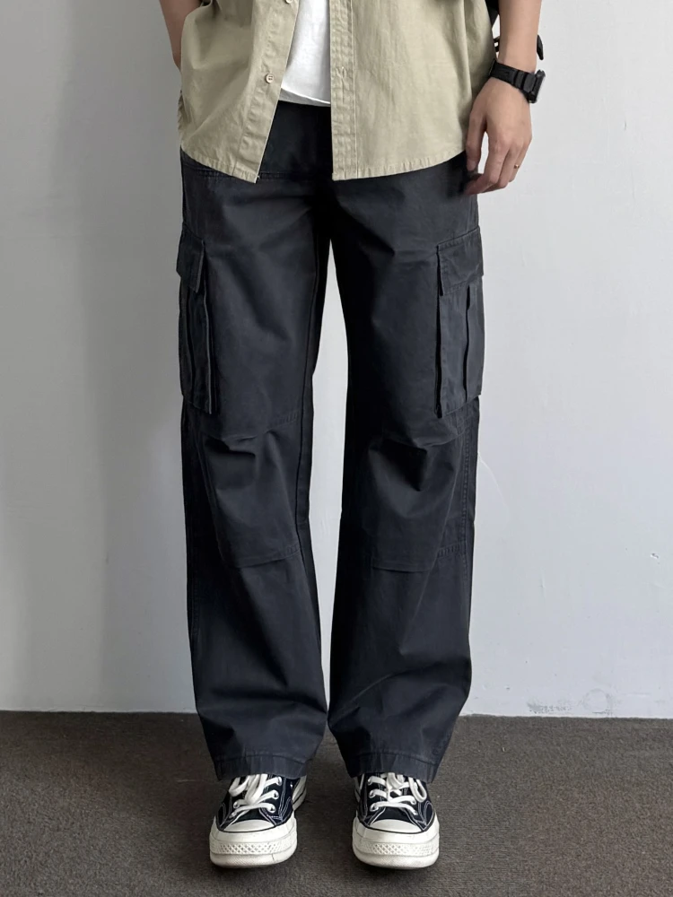 

ONUN American Retro Multi-ket Loose Straight Leg Work Pants New 2025 Waed Casual Long Trousers Trendy Youth Cotton