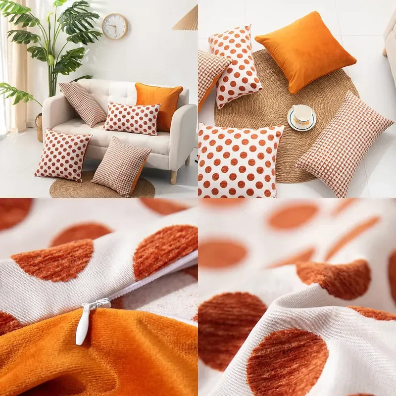Light luxury ins jacquard thousand bird grid pillow cover, including pillow core backrest, living room sofa pillow, bedside