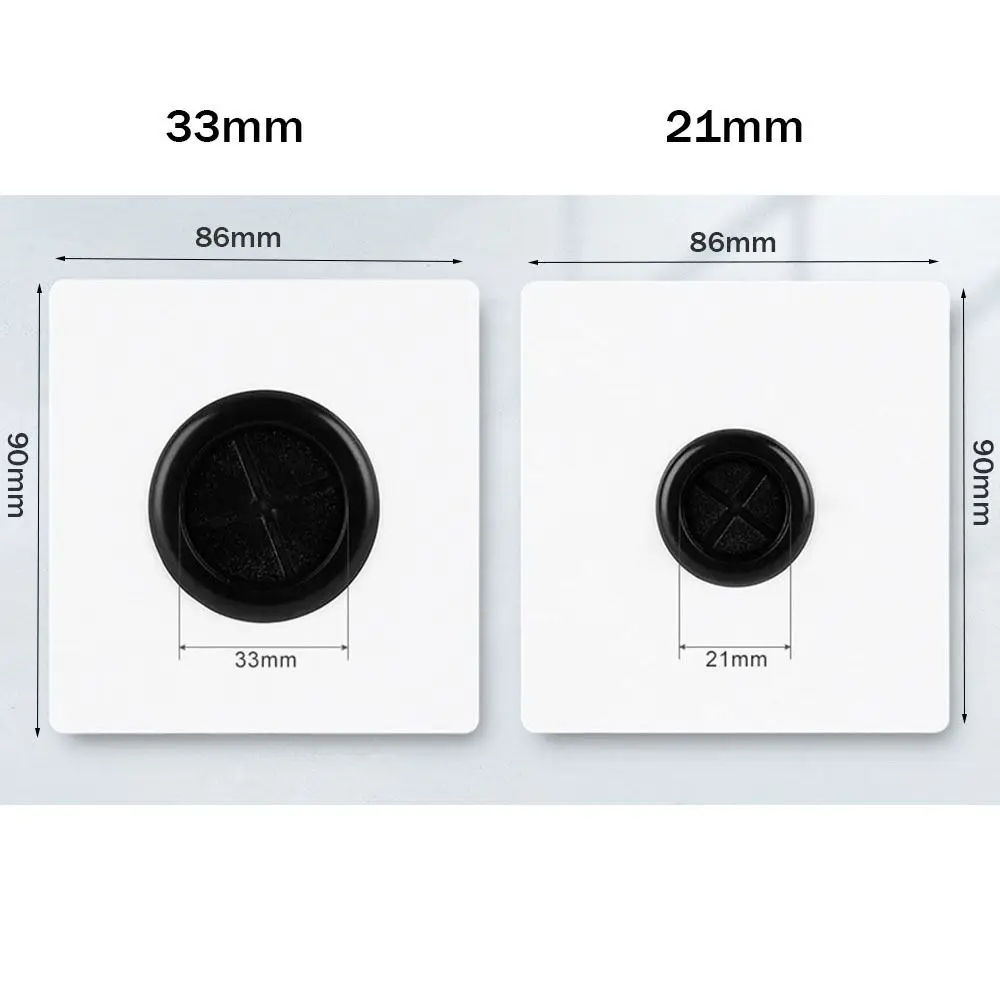 1Pc 86Type Wall Blank Panel With Outlet Hole Cable Socket Panel With Rubber Pad Cable Organizer Storage Decor Cover Accessories