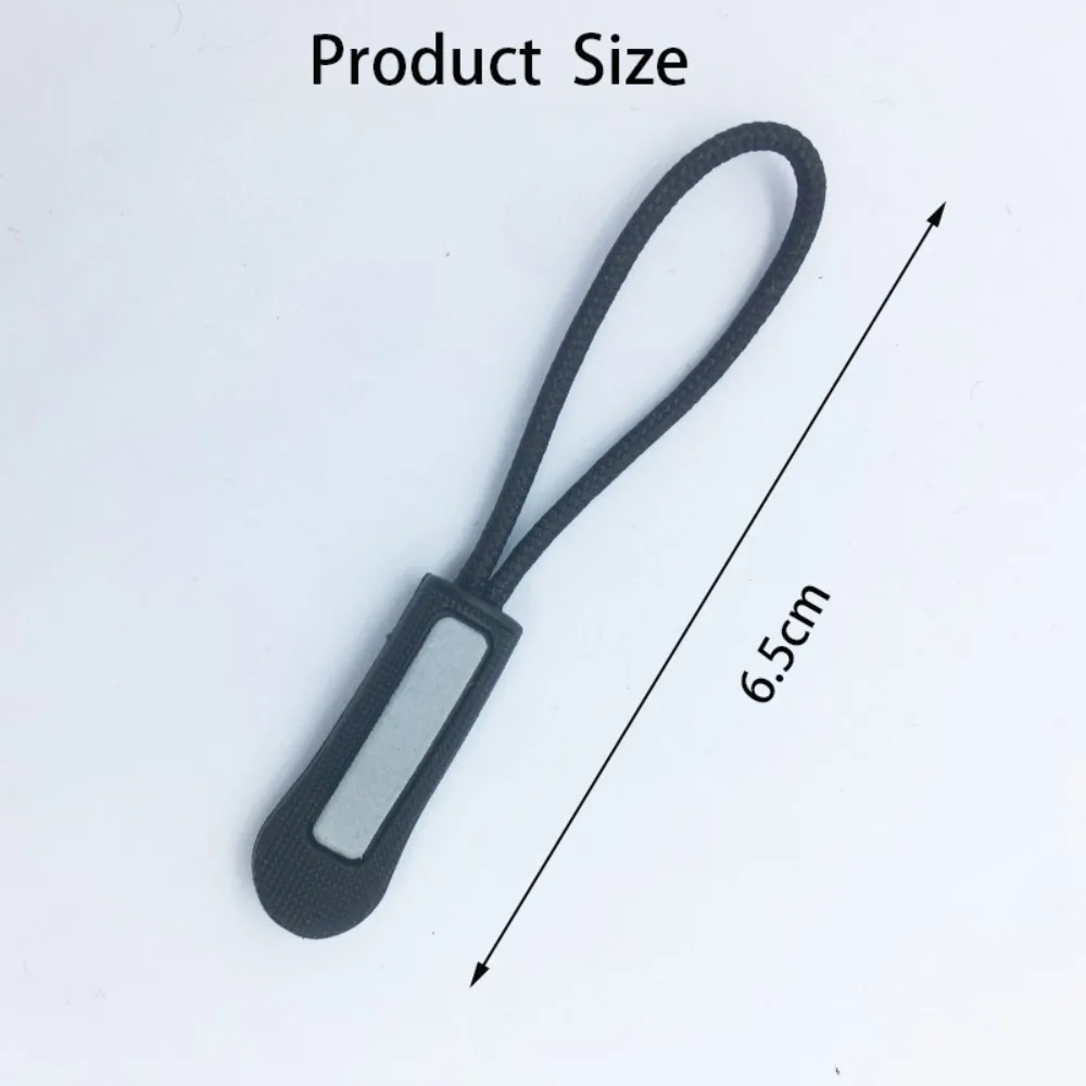 30 Pack Reflective Zipper Pull Replacement for Backpack, Jackets, Pants, Boots, Coats, Luggage - Black
