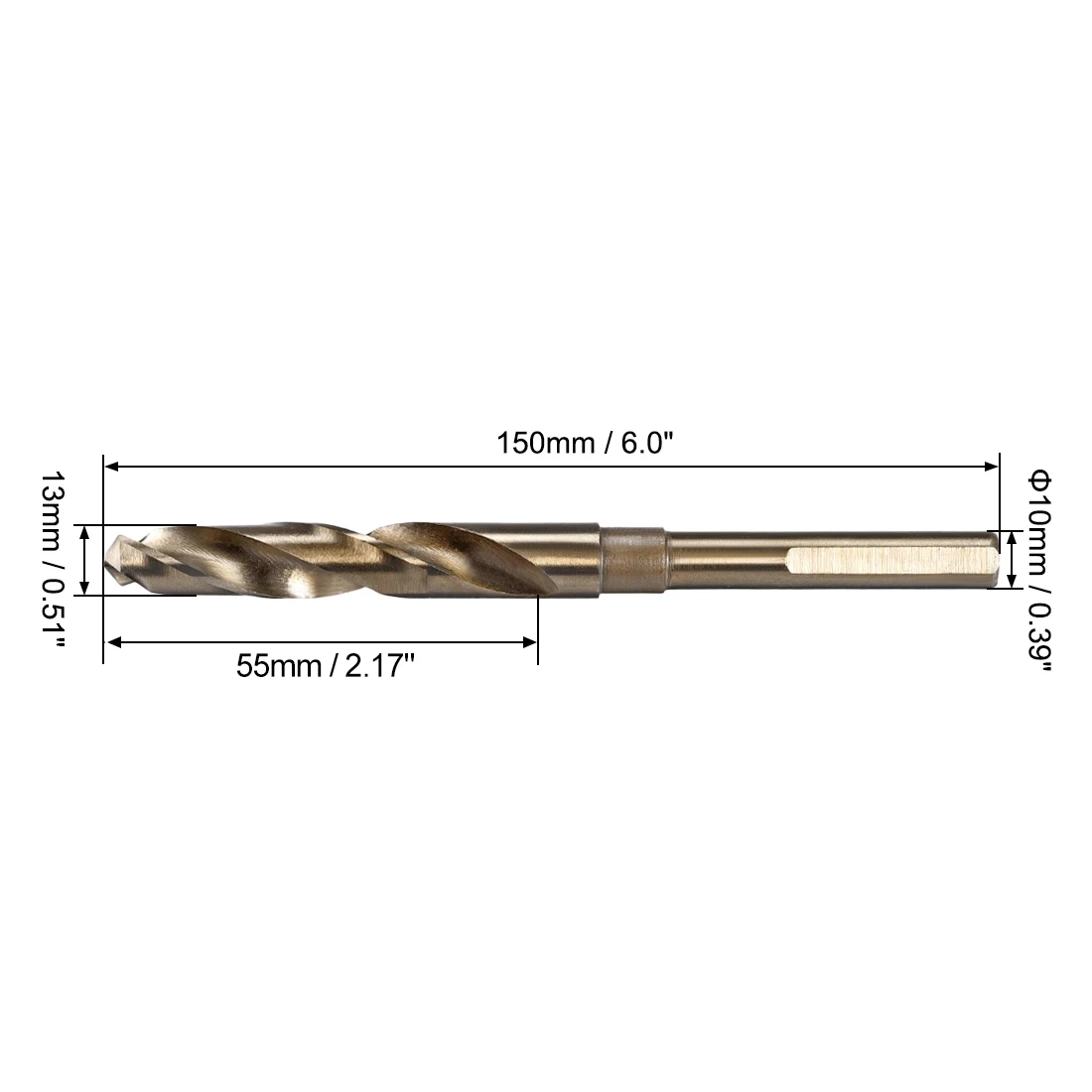 1pcs HSS 6542 Reduced Shank Twist Drill Bits 12/13/13.5/14/14.5/15/ 15.5/16/16.5/17/17.5mm for Stainless Steel Iron Copper Brass