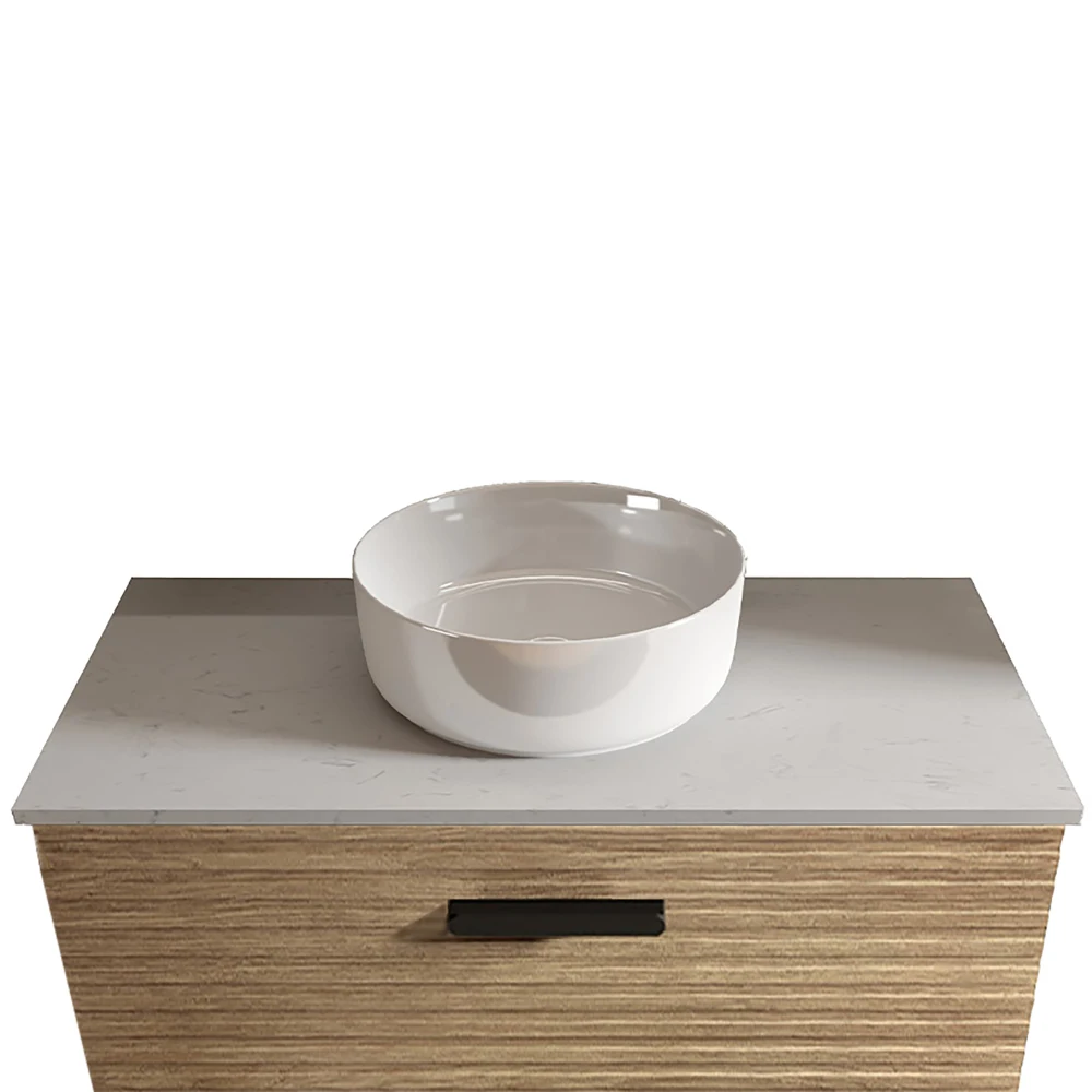 BB16-16A-101 Integrated White Ceramic Basin Drain NOT Included