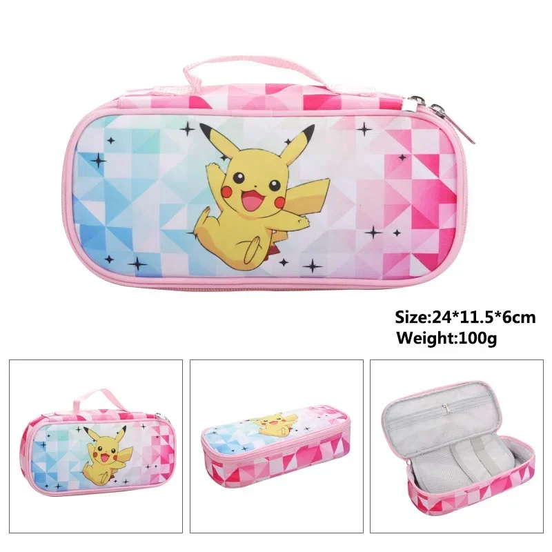 HOT Gifts Pokemon Pikachu Pikachu  Pencil Case Primary and Secondary School Students Cartoon Pokemon Cartoon School Bag Mochila