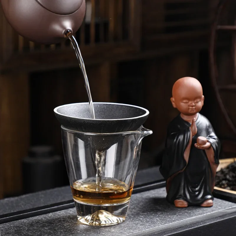 Tea Pet Little Monk Statue With Strainer Filter Hat Tea Set Accessories Kung Fu Ceramic Figurines Teapet Zen Ceremony Figure