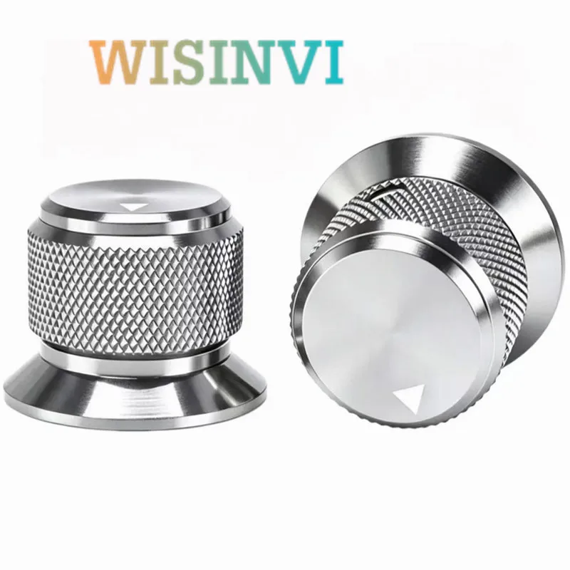 1000PCS 25X19mm Aluminum Alloy Potentiometer Knob Electrical Machinery Electronic Instrument Knob Cap Round Hole 6MM/4MM