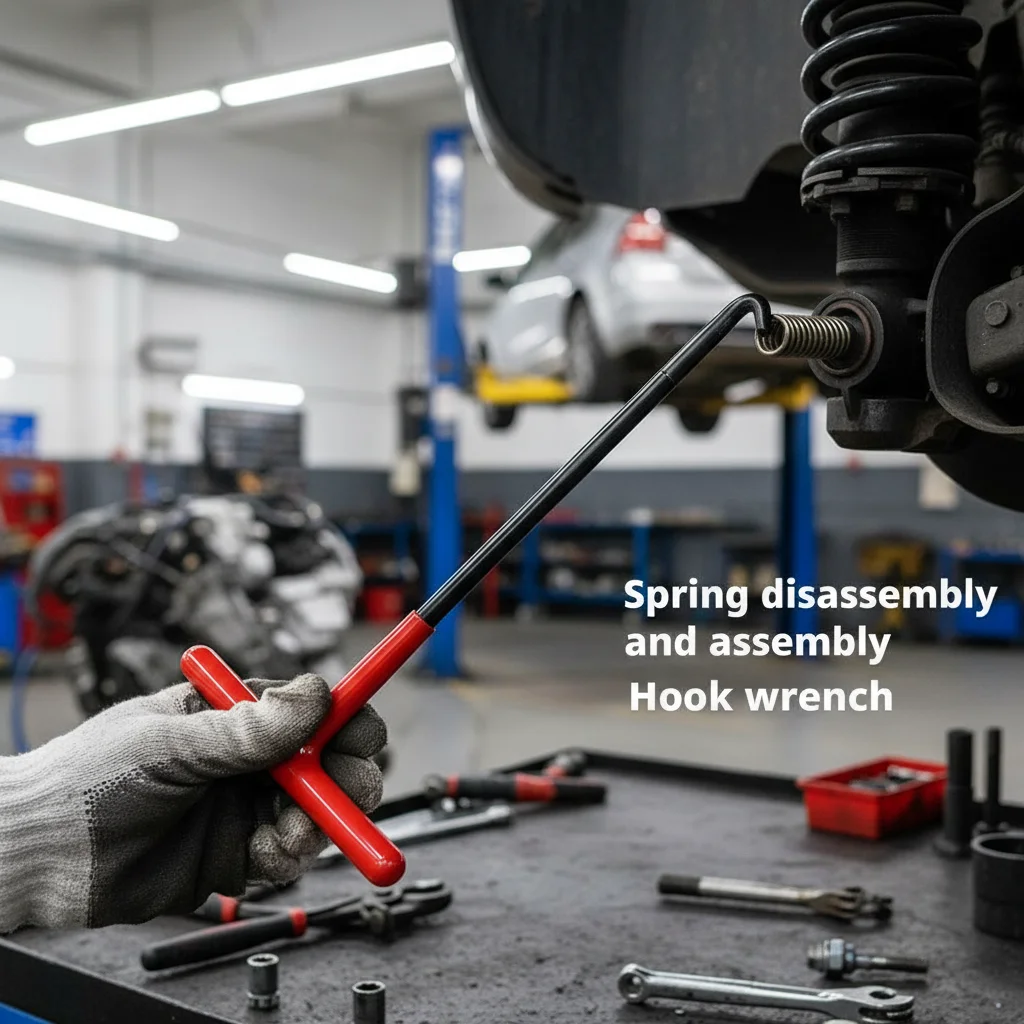 Motorcycle Exhaust Spring Hook T Shaped Handle Exhaust Pipe Spring Puller Installer Hooks Repair Tool for Springs Removal