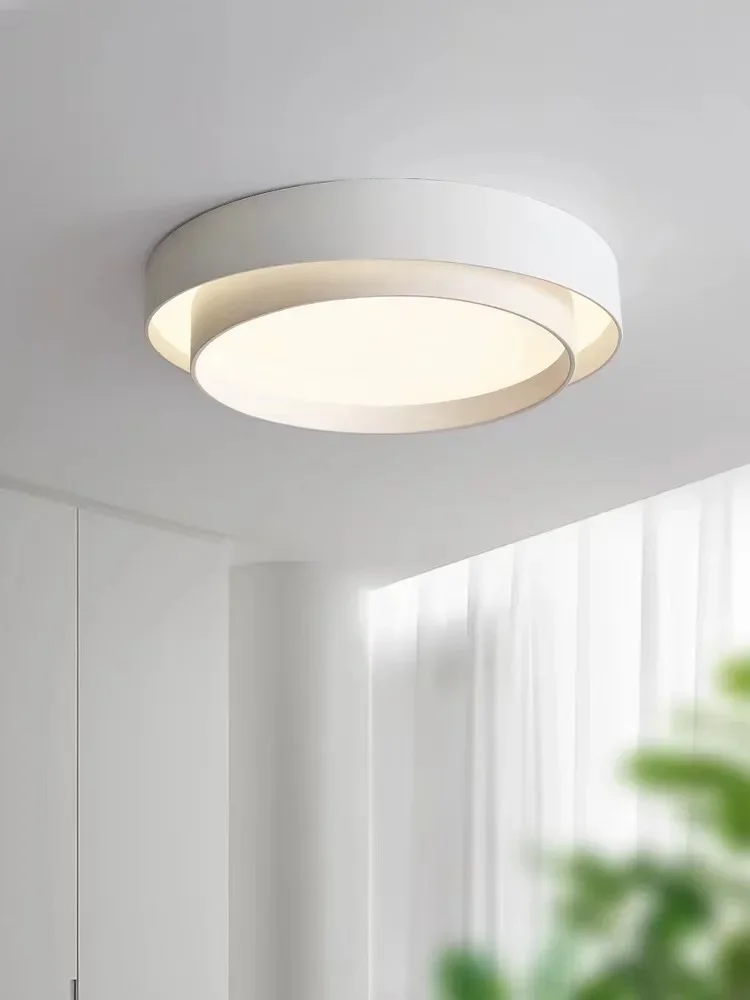 Led Plafondlamp Moderne Ronde Slaapkamer Plafondlamp 30Cm/40Cm/50Cm Zwart Wit Kroonluchter Minimalistische Verlichtingsarmatuur