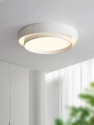 Led Plafondlamp Moderne Ronde Slaapkamer Plafondlamp 30Cm/40Cm/50Cm Zwart Wit Kroonluchter Minimalistische Verlichtingsarmatuur