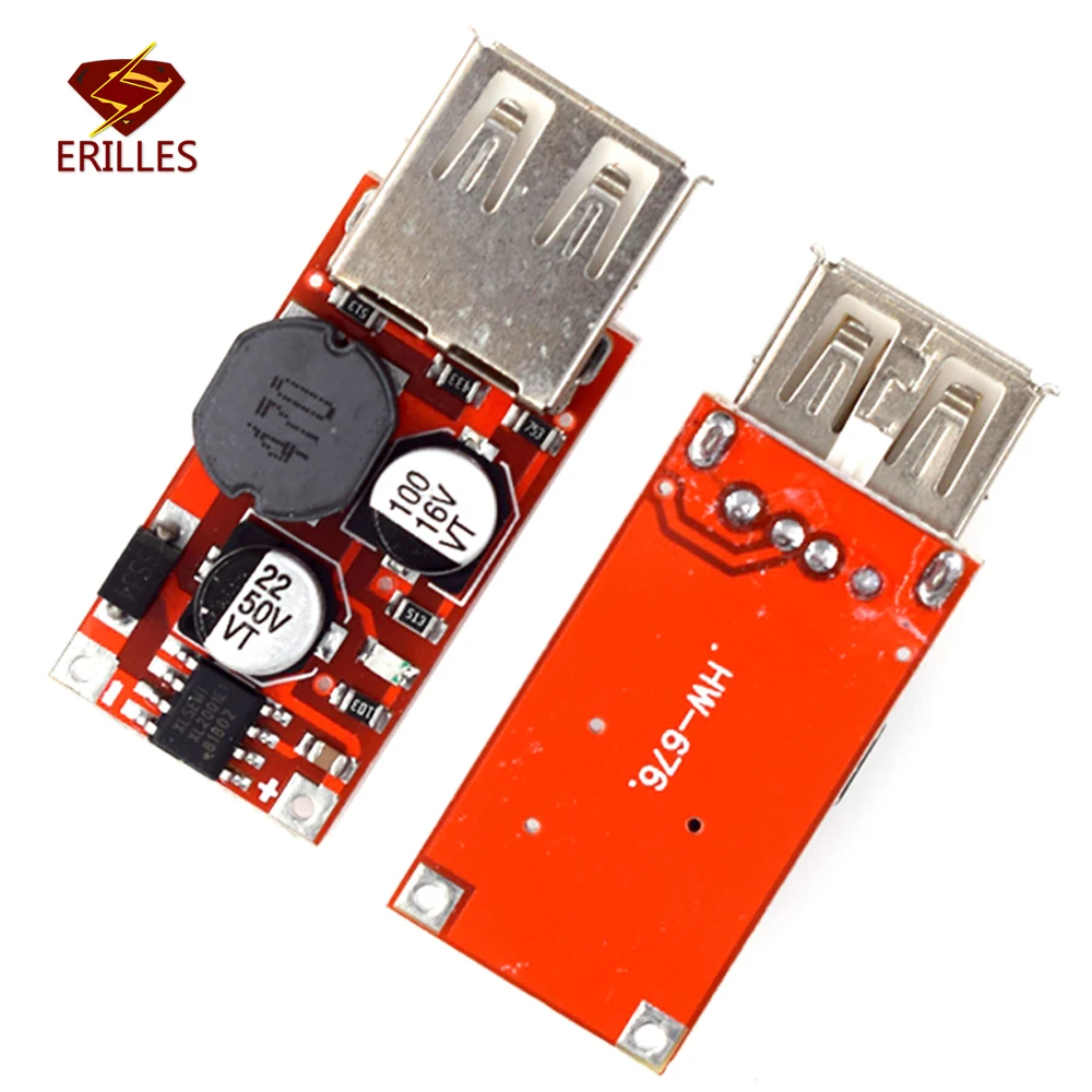 Car Charging Output USB Charger Module 6-24V 12V / 24V To 5V / 3A DC Buck Step Down Regulator Converter 12V 5V Power Supply