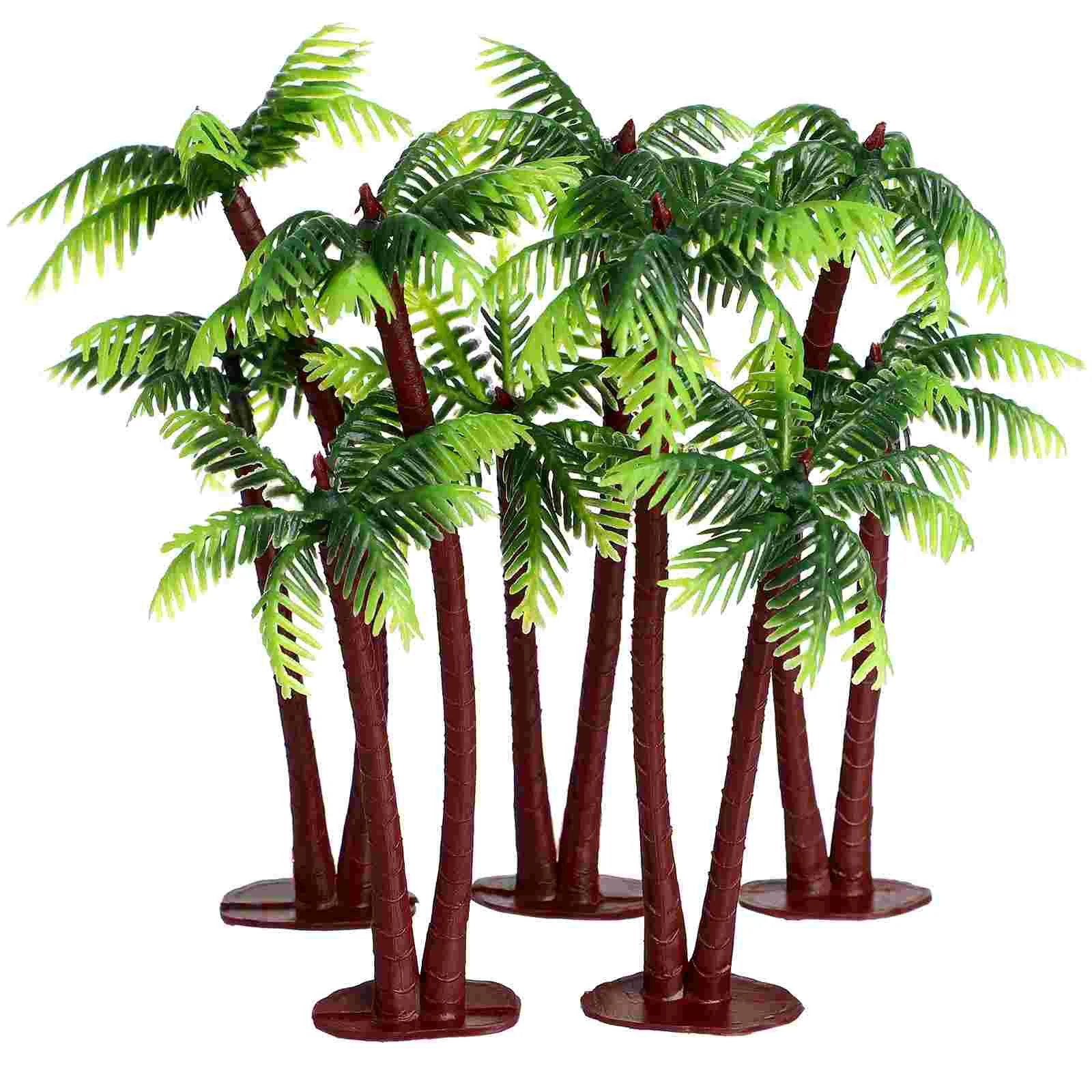 

5 Pcs Fish Tank Accessories Coconut Tree Decor Palm Trees Decorations Plants for Aquarium Micro Landscape