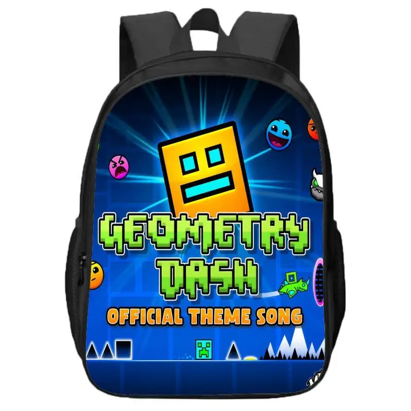 Geometry Dash Double layer Backpack for Primary and Secondary School Students and Children