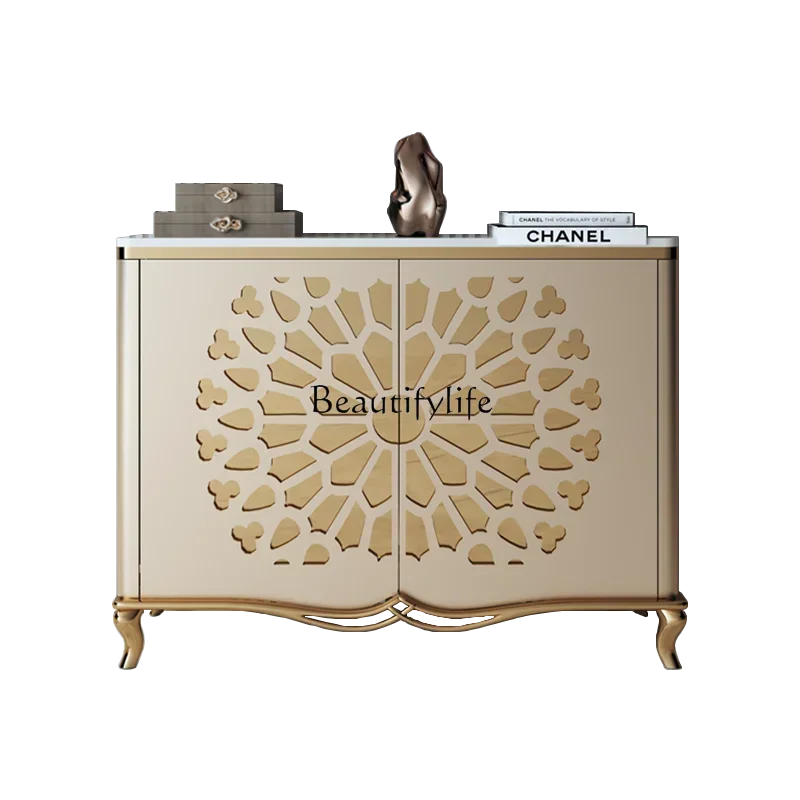 

FG26American light luxury porch cabinet solid wood post-modern decorative partition cabinet foyer Italian style