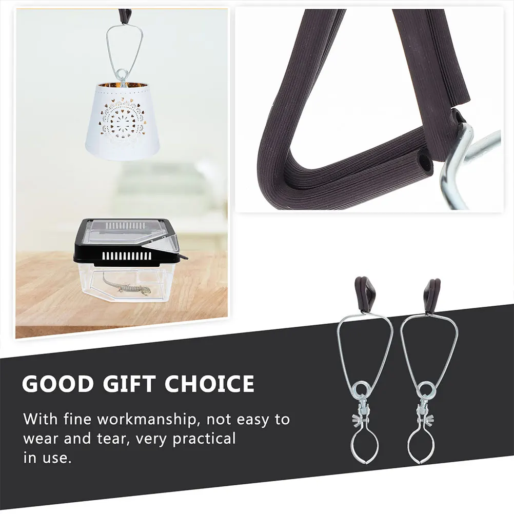 

Reptile Lamp Shade Clip Black Durable Rust-Proof Wear-Resistant Holder For Terrarium Lighting Fixtures Lampshade Accessories