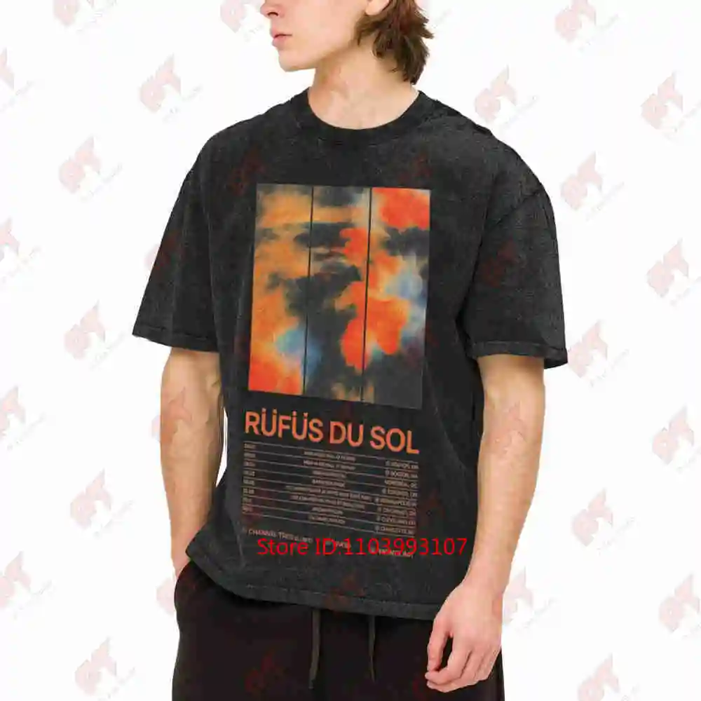 Rufus Du Sol Summer Tour Vintage Washed Tee Pure Cotton T-Shirt