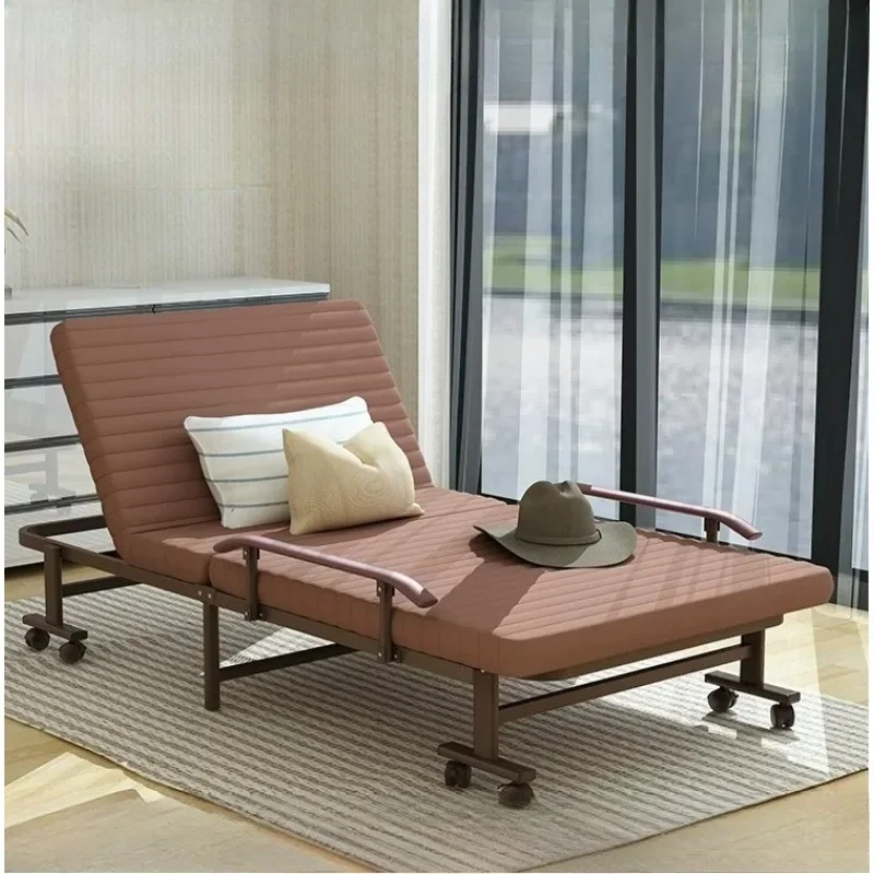 Single office recliner, simple home folding bed for lunch break, marching portable escort bed