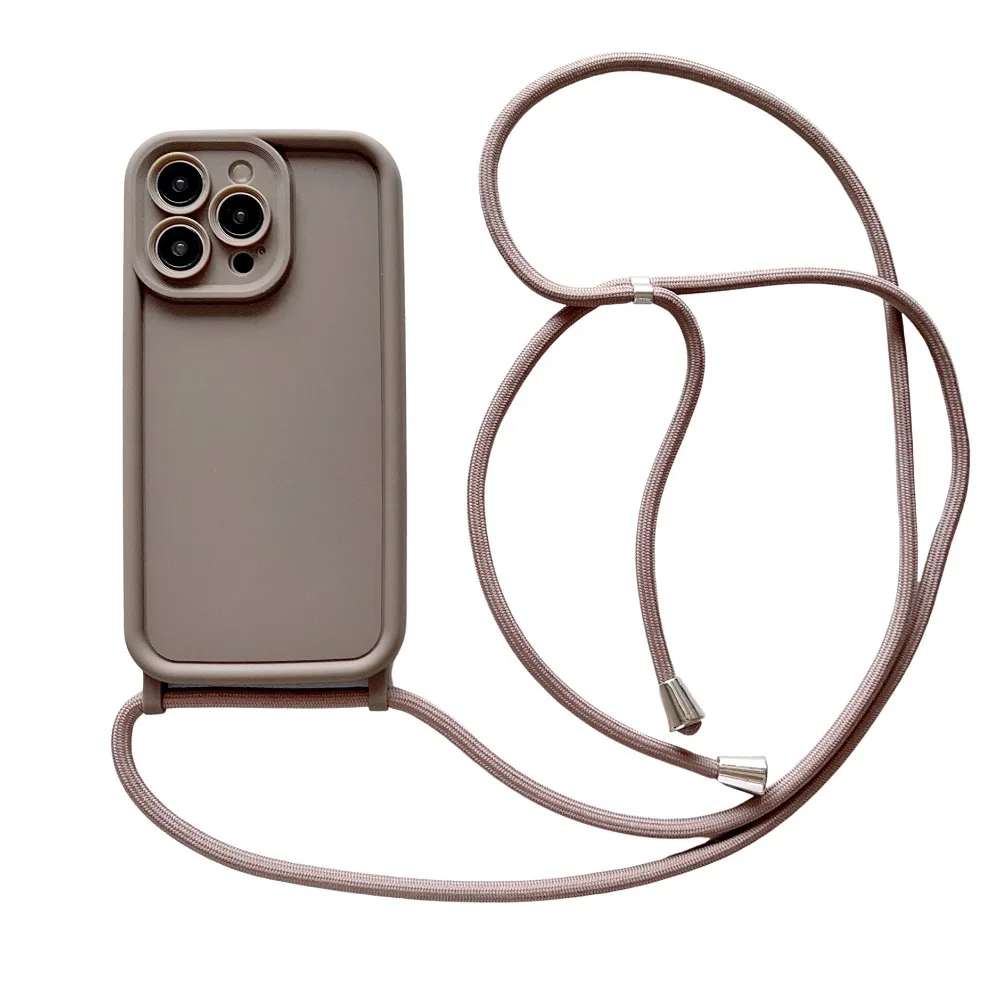 Weiche Handyhülle mit Umhängeband für iPhone 18 Pro Max 17 Air 16E 15 1614 13 12 11, verstellbarer Tragegurt – Detail 9
