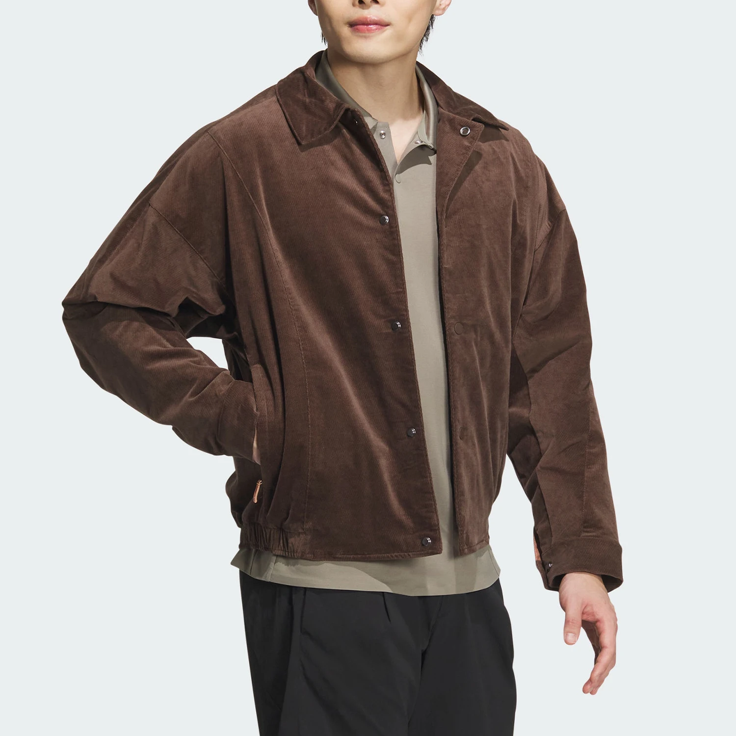 Adidas genuine new men's retro sports lapel corduroy jacket JI8721