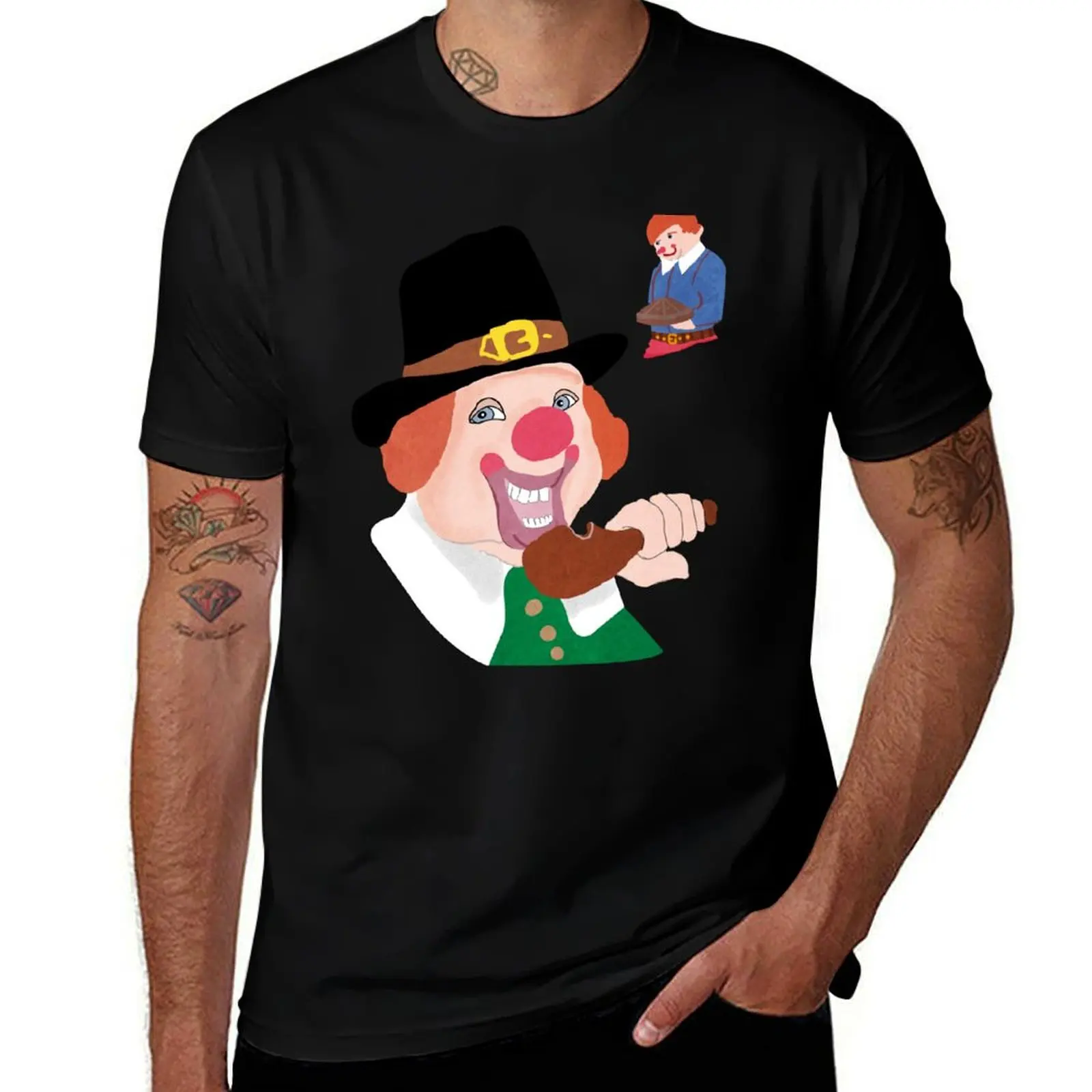 Clown Thanksgiving T-Shirt anime t shirts oversize cotton t shirts high quality mens graphic t shirts T-shirt