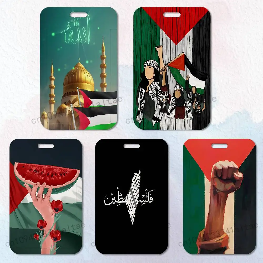 

Flag P-Palestin Art Card Holder Lanyard Camera Neck Strap Credit Card Case ID Badge Credentials Protection